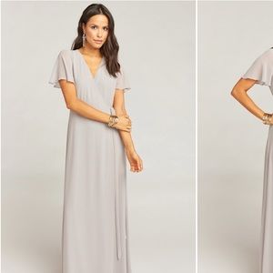 Dove gray show me your mumu bridesmaid dress